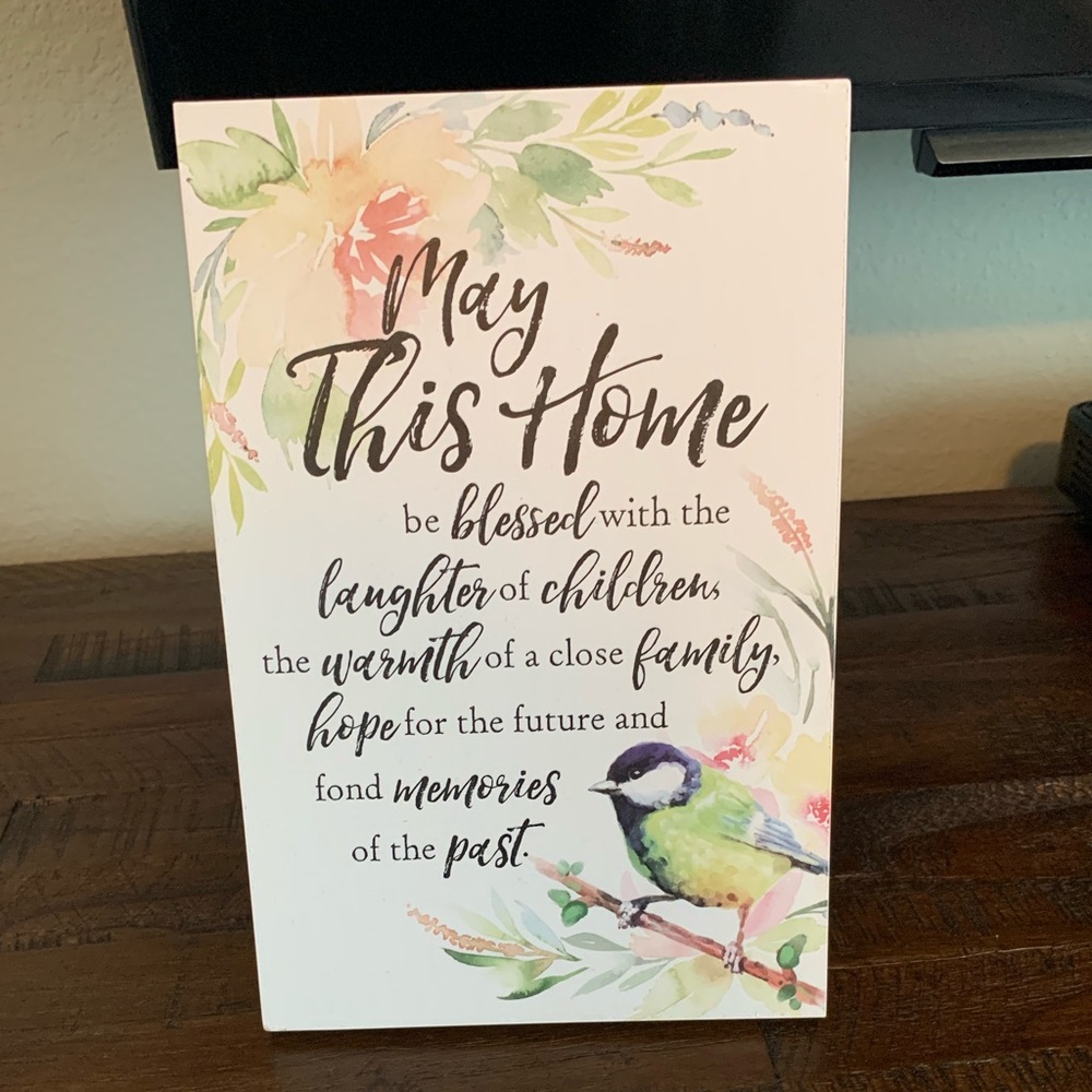 Decorative picture with floral & bird print